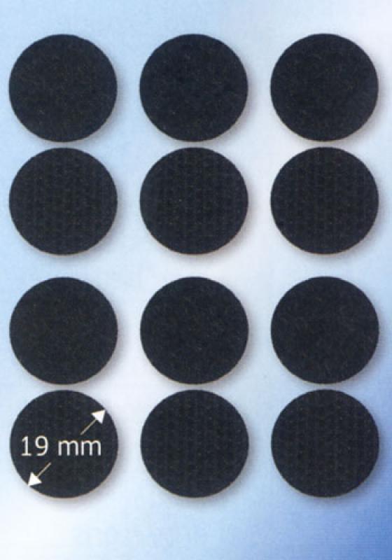 Velcro points Ø 19 mm black