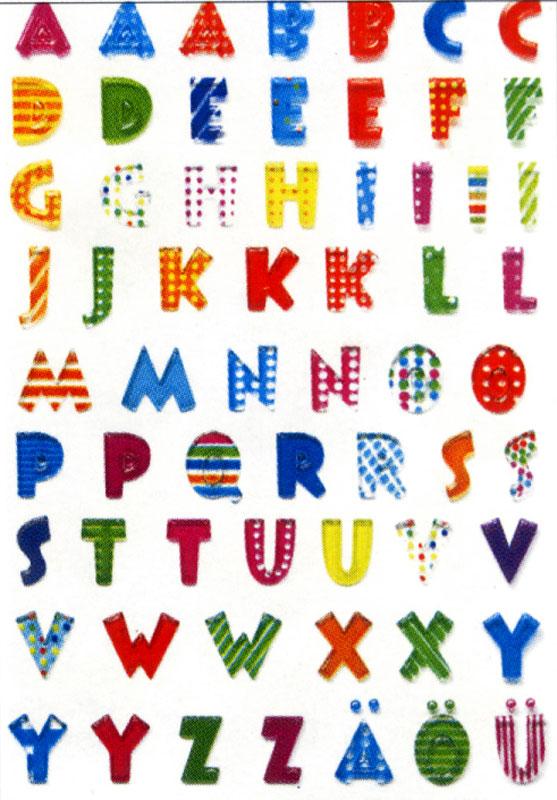 Crystal Sticker colorful letters