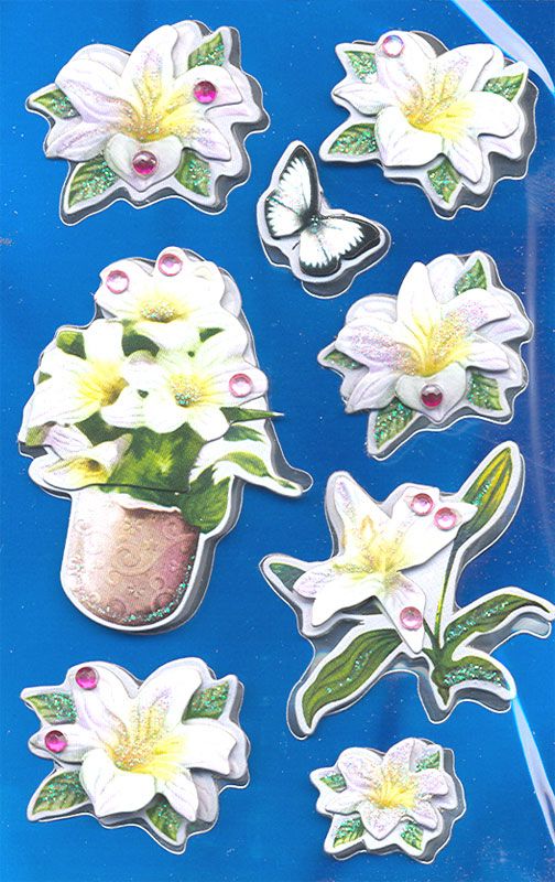 Collage Stickers flowers orchids