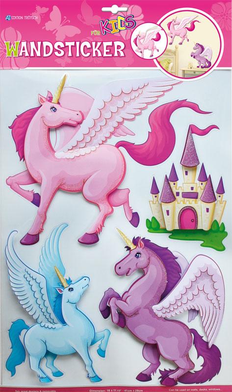 Wall sticker unicorn 3D-optics