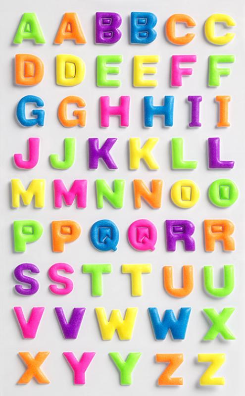 Creative Stickers colorful letters