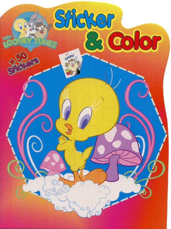 Stickers & Coloring Book DIN A4 baby Looney Tunes