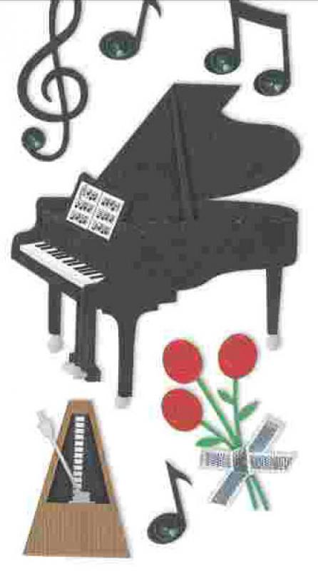 Handmade Sticker music piano