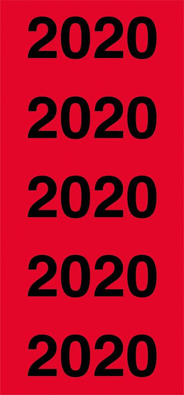 Year dates 2020 red