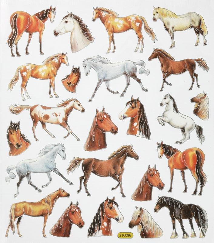 Metallic Design Sticker Horses