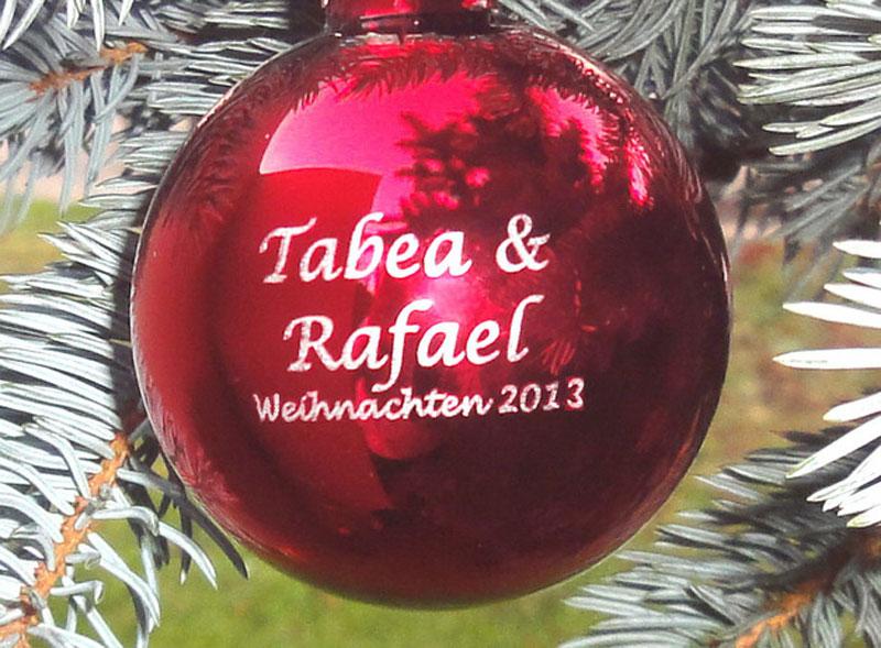 Engraved Christmas ball Tabea I, name