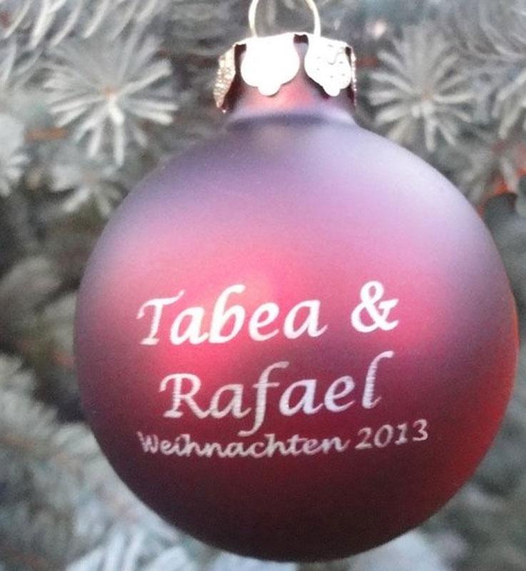 Engraved Christmas ball Tabea II, name