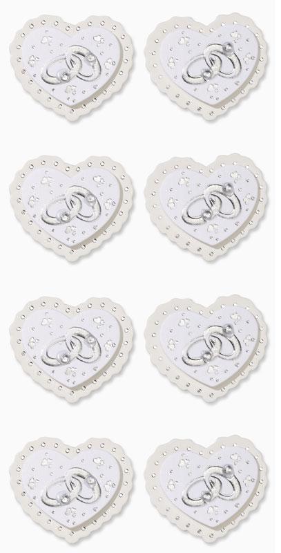 CREApop Sticker heart with ring silver