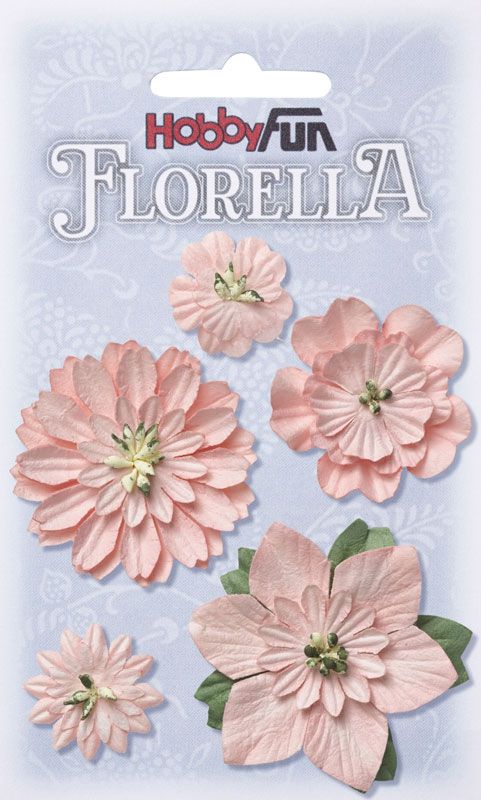 FLORELLA flowers soft pink - 2,5 / 5,5 cm