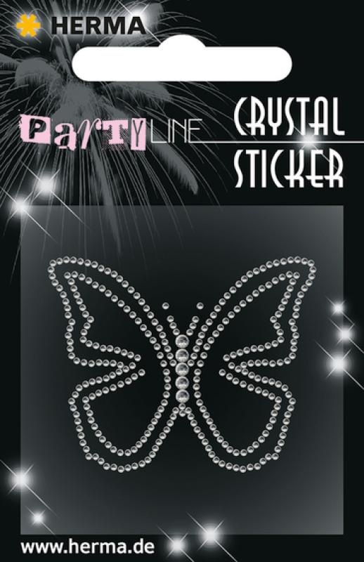 Party Line Crystal Sticker Butterfly