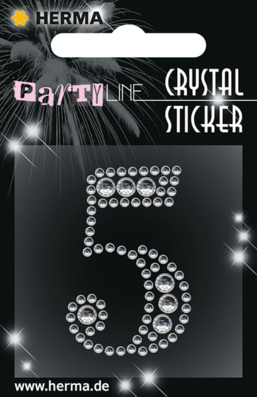 Party Line Crystal Sticker Number 5