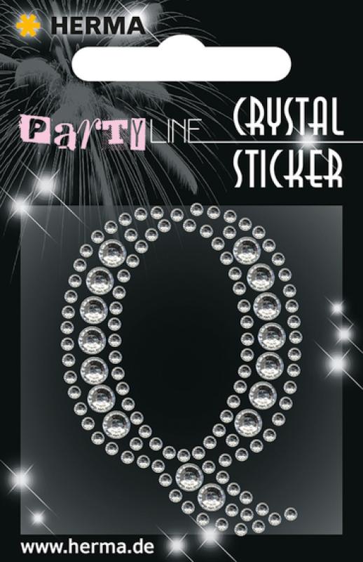 Party Line Crystal Sticker Letter Q