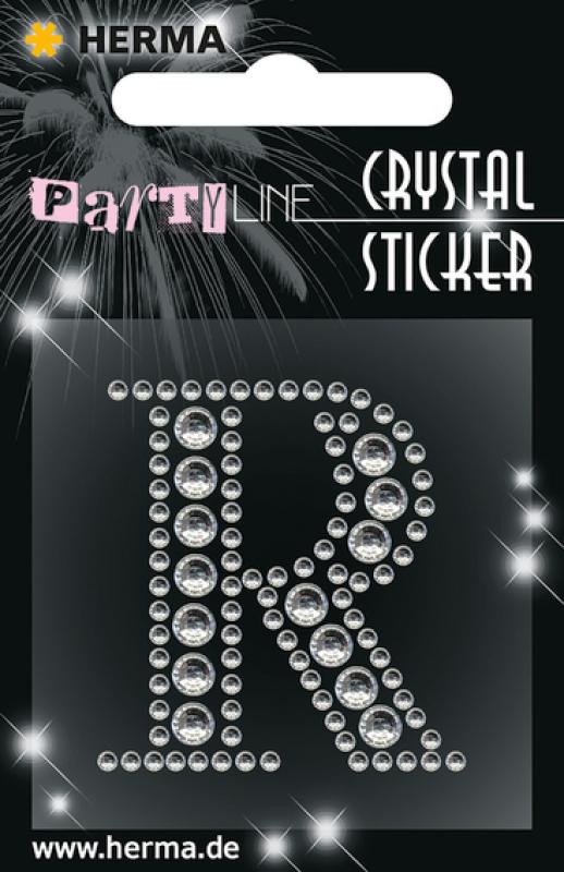 Party Line Crystal Sticker Letter R