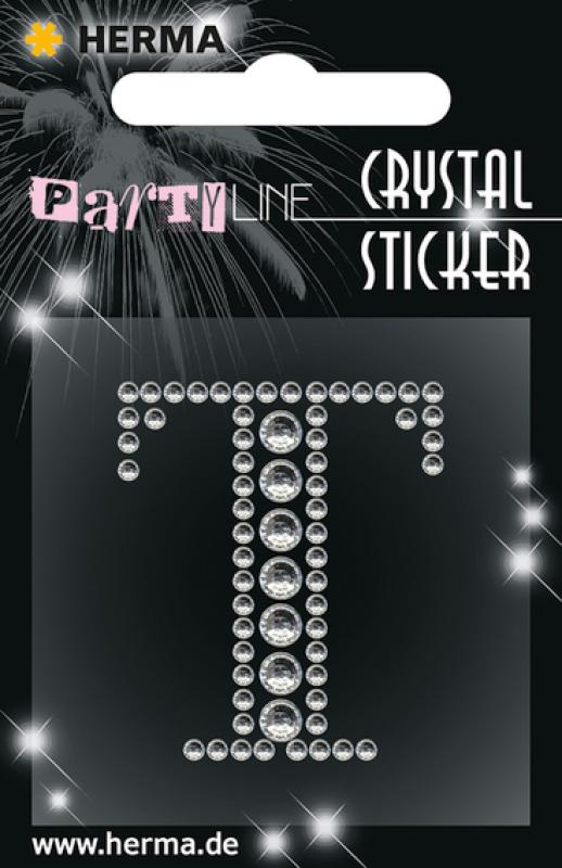 Party Line Crystal Sticker Letter T