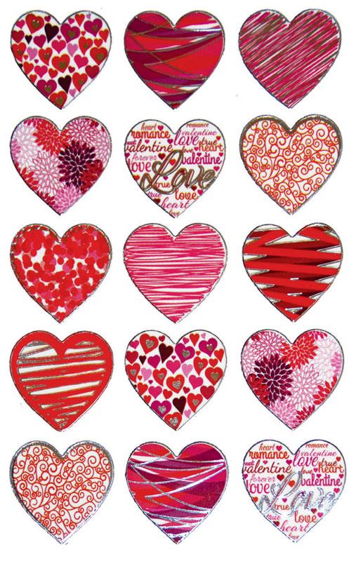 Effect foil sticker heart