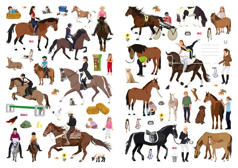 My horse farm sticker book + 400 stickers