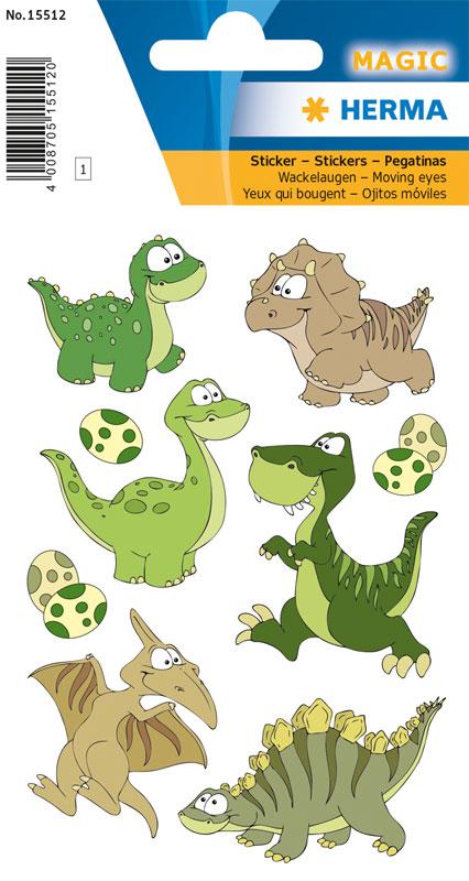Wiggle eyes stickers dinosaur children