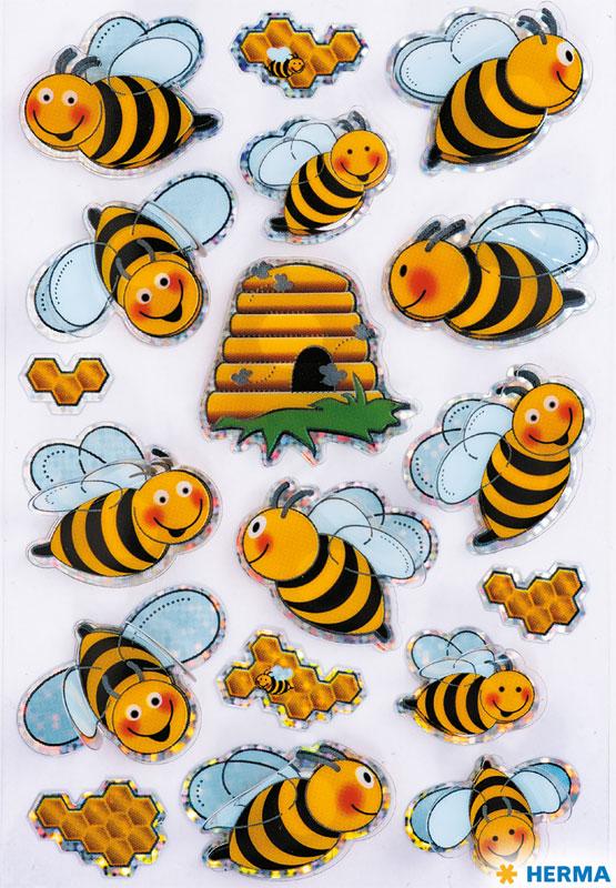 Bees wing sticker colorful