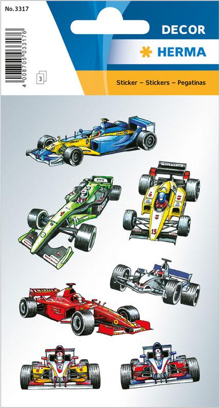 Formula 1 racing car stickers