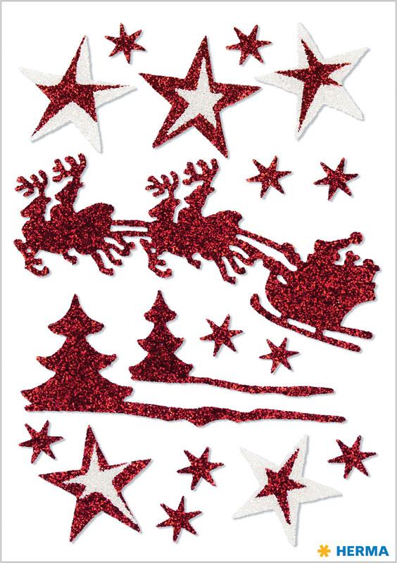 Noble Sticker Star Reindeer red