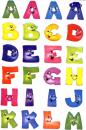 Colorful paper letters 20 mm
