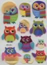 3D Sticker mica Owls