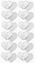 hearts silver embossing