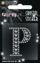 Party Line Crystal Sticker Letter P