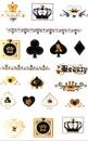 Hardware-Sticker Metallic Crowns & Card s / w
