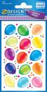 Colourful Balloons Paper Sticker