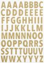 Noble sticker letters, capital, gold