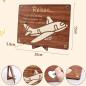 Preview: Geldgeschenkkarte aus Holz für Reise Flugzeug