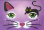 Preview: Gesichts-Sticker Katze / Maus