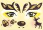 Preview: Gesichts-Sticker Renntier