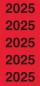 Preview: Year dates 2025 red