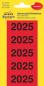 Preview: Year dates 2025 red