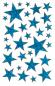 Preview: Festliche Sterne Effektfolie blau