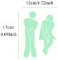 Preview: Luminous toilet sticker woman-man