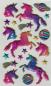 Preview: Metallic Puffy Sticker Einhorn