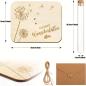 Preview: Holzgeldgeschenkverpackung mit Umschlag- Einzigartiger Geldhalter aus Holz mit Herz