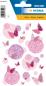 Preview: Sticker Schmetterlingsblume Silberprägung