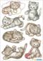 Preview: Droll kitten paper stickers