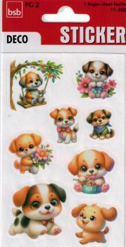 Papiersticker Hundchen Glimmer