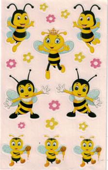 Bienen Sticker glimmer