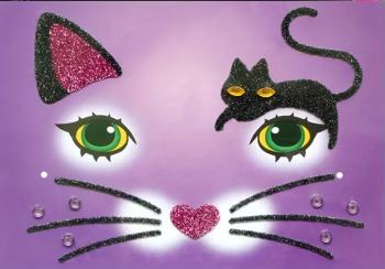 Gesichts-Sticker Katze / Maus