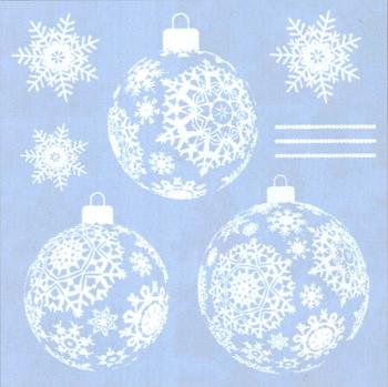 Window decorations balls stars white