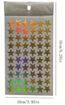 Glossy foil Golden star laser stickers