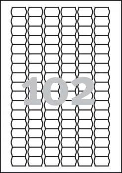 Removable price labels A4 26 x 16 mm