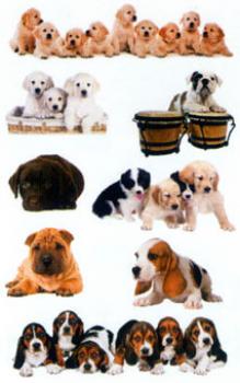 dogs puppies paper sticker