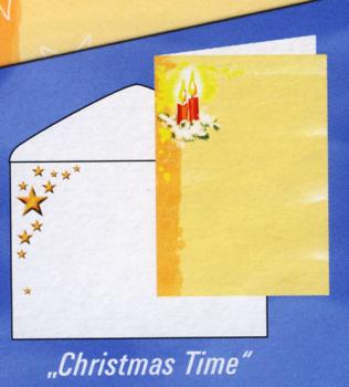 Christmas cards and envelope Christmas time